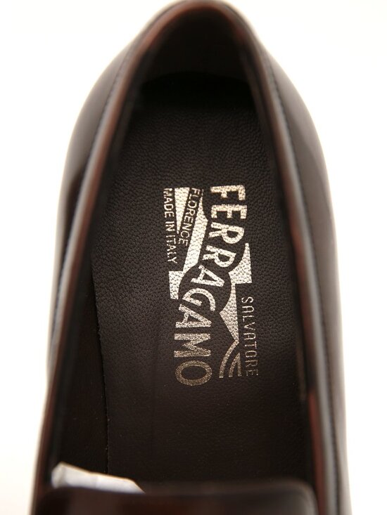 Salvatore Ferragamo Loafers, Brown Burnished Leather Made in Italy main image 6